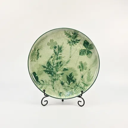 Botanical Dyed Green Plate