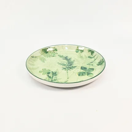 Botanical Dyed Green Plate