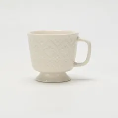 Diamond Pattern Snowflake Embossed Mug