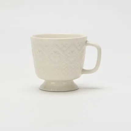 Diamond Pattern Snowflake Embossed Mug