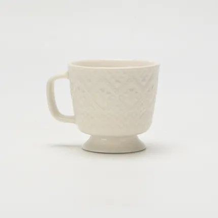 Diamond Pattern Snowflake Embossed Mug