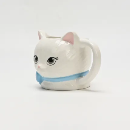 Bow White Cat Mug-1