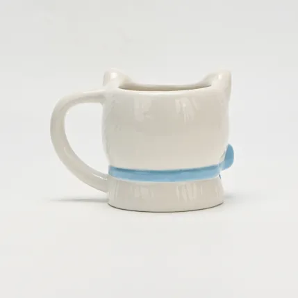 Bow White Cat Mug-1