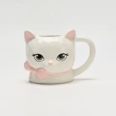 Bow White Cat Mug-2