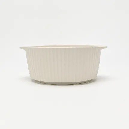 Sesame-Patterned Relief Soup Bowl