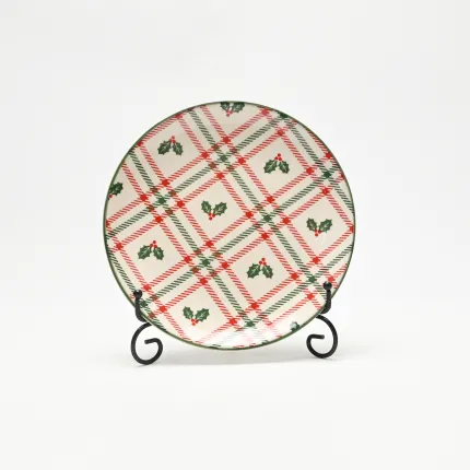 Christmas Plaid Plate-2