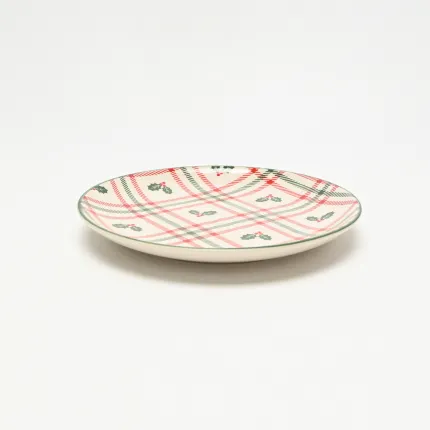 Christmas Plaid Plate-2