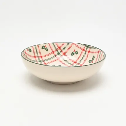 Christmas Plaid Bowl-2