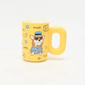 Colorful Dog Mug-Yellow