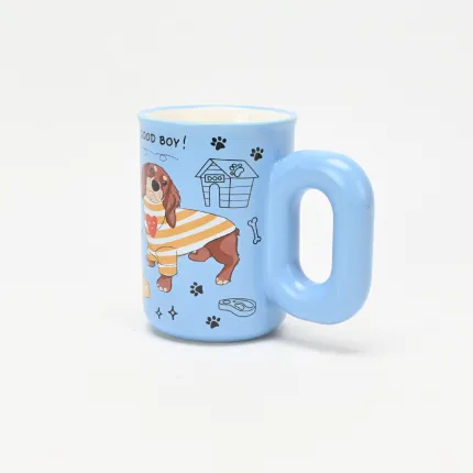 Colorful Dog Mug-Blue