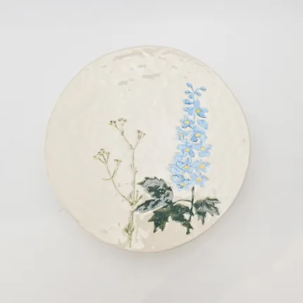 Country-Style Floral Cake Plate
