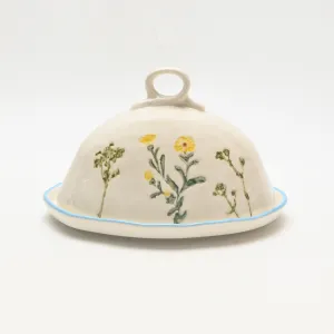 Country-Style Floral Butter Dish