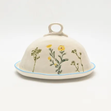Country-Style Floral Butter Dish