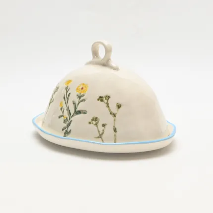 Country-Style Floral Butter Dish