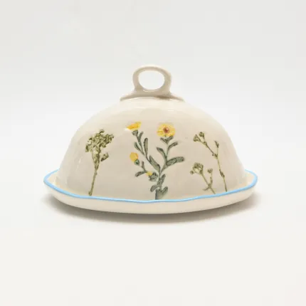 Country-Style Floral Butter Dish
