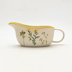 Country-Style Floral Gravy Boat
