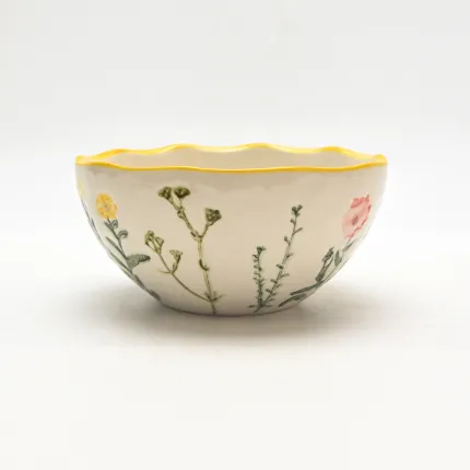 Country-Style Floral Bowl-1