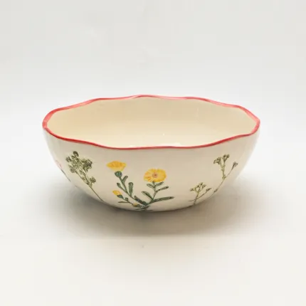 Country-Style Floral Bowl-2