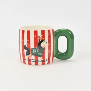 Striped Dog Mug&ndash;Husky