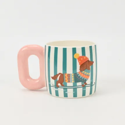 Striped Dog Mug – Dachshund