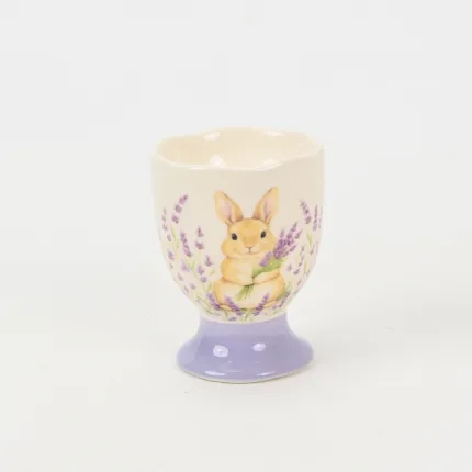 Lavender Rabbit Egg Cup