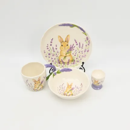 Lavender Rabbit Egg Cup