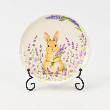 Lavender Rabbit Plate