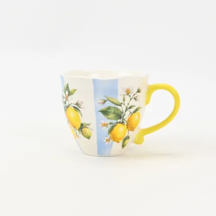 Striped Orchard Mug-Lemon