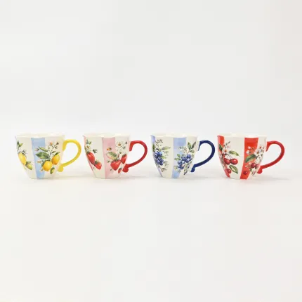 Striped Orchard Mug-Cherry