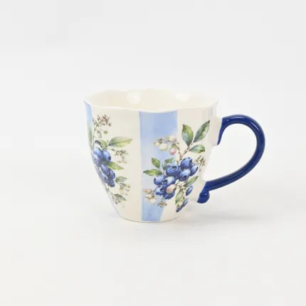 Striped Orchard Mug-Blueberry