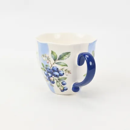 Striped Orchard Mug-Blueberry