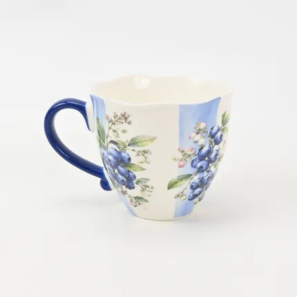 Striped Orchard Mug-Blueberry