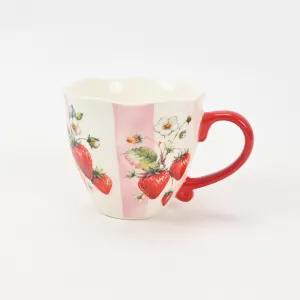 Striped Orchard Mug-Strawberry