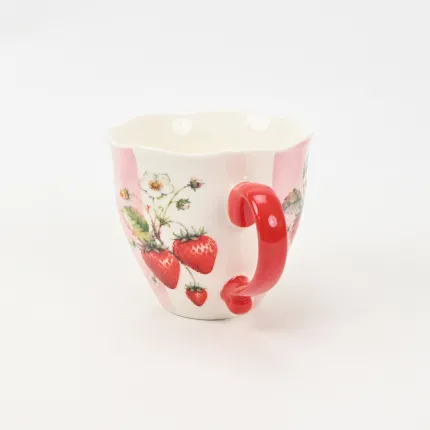 Striped Orchard Mug-Strawberry
