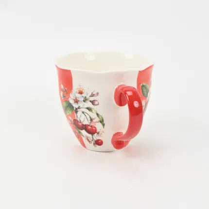 Striped Orchard Mug-Cherry
