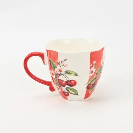 Striped Orchard Mug-Cherry
