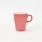 Vertical-striped colorful Mug-Raspberry Pink