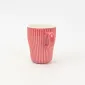 Vertical-striped colorful Mug-Raspberry Pink