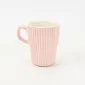 Vertical-striped colorful Mug-Pale Pink