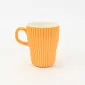 Vertical-striped colorful Mug-Honey Orange