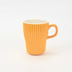 Vertical-striped colorful Mug-Honey Orange