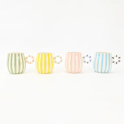 Candy Stripe Mug-Blue
