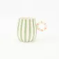 Candy Stripe Mug-Green