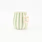 Candy Stripe Mug-Green