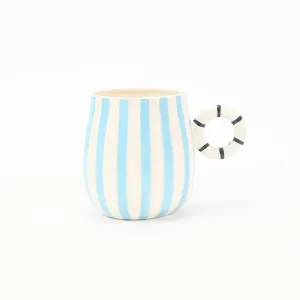 Candy Stripe Mug-Blue