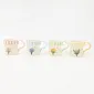 Striped Floral Mug-Rose