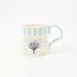 Striped Floral Mug-Forget-Me-Not