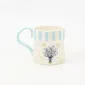 Striped Floral Mug-Forget-Me-Not