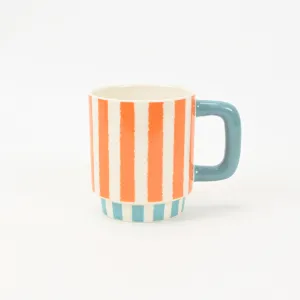 Color-Block Striped Mug-2
