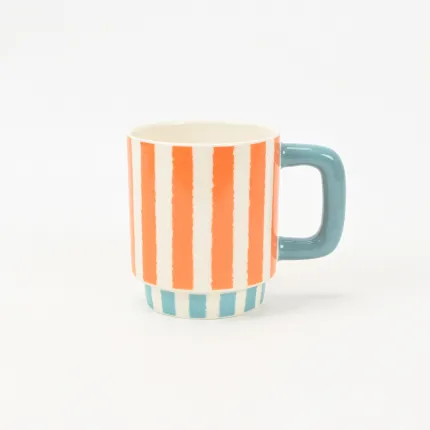 Color-Block Striped Mug-2